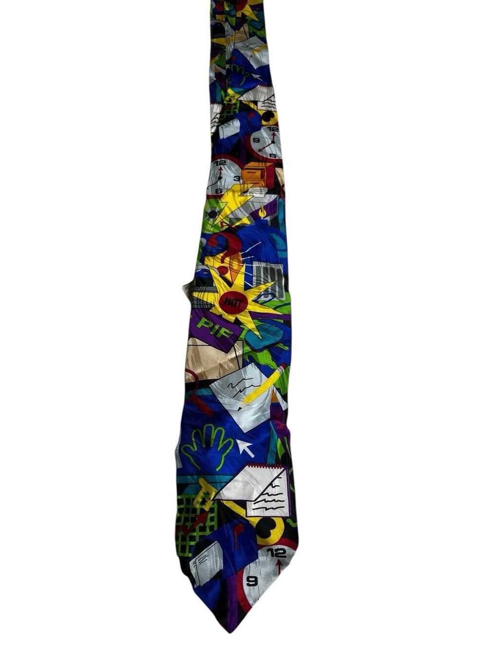 Vintage 1997 Ralph Marlin Computer Graphics Rm Style Novelty Necktie Tie Unique